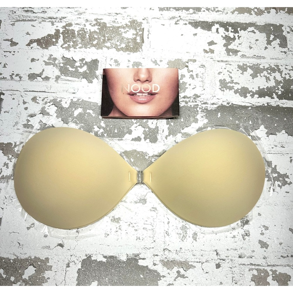 NOOD Push Up Adhesive Bra Womens Size B‎ Beige Backless Strapless Padded